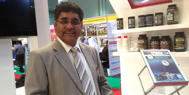 Dr Irfan Ahmad Khan, Administrative Director, presenting ASG Stores and Pharmaceuticals at an exhibition